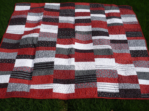 Black Red Quilt